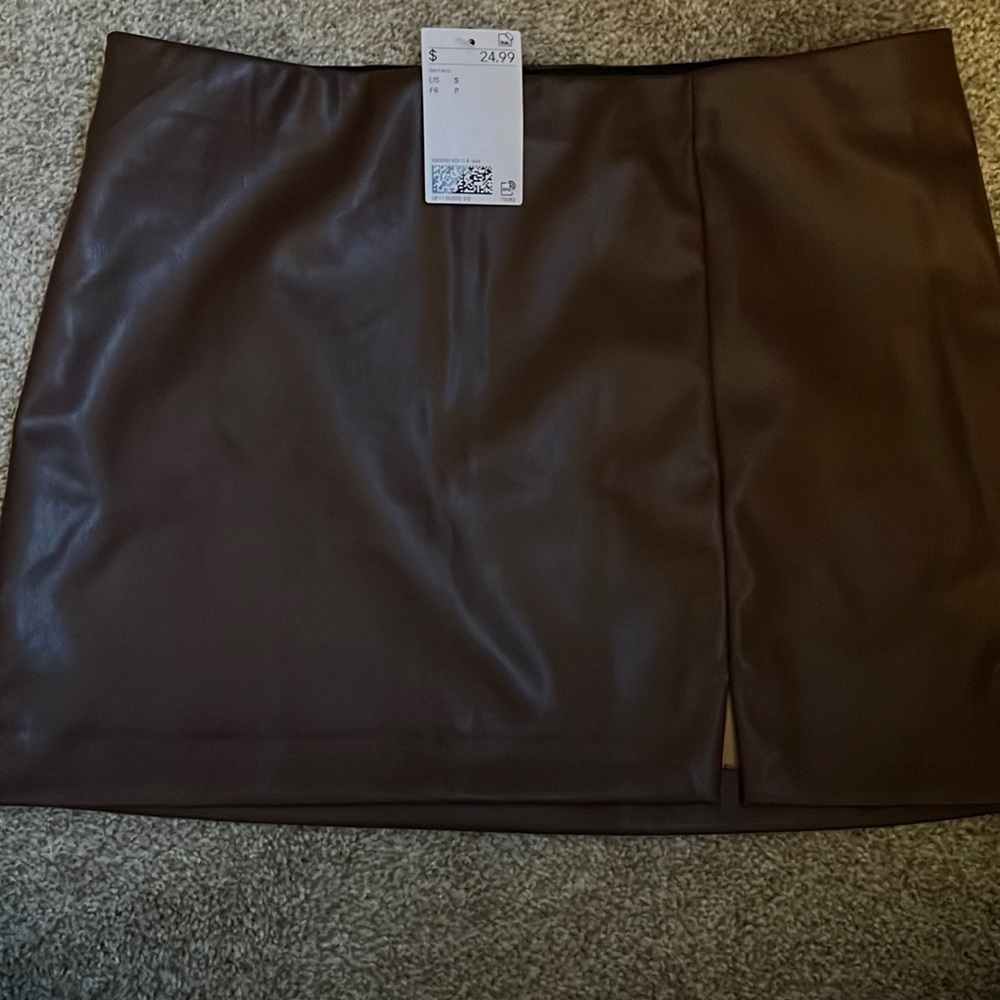H&M faux leather skirt